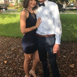 navy bodycon homecoming dress